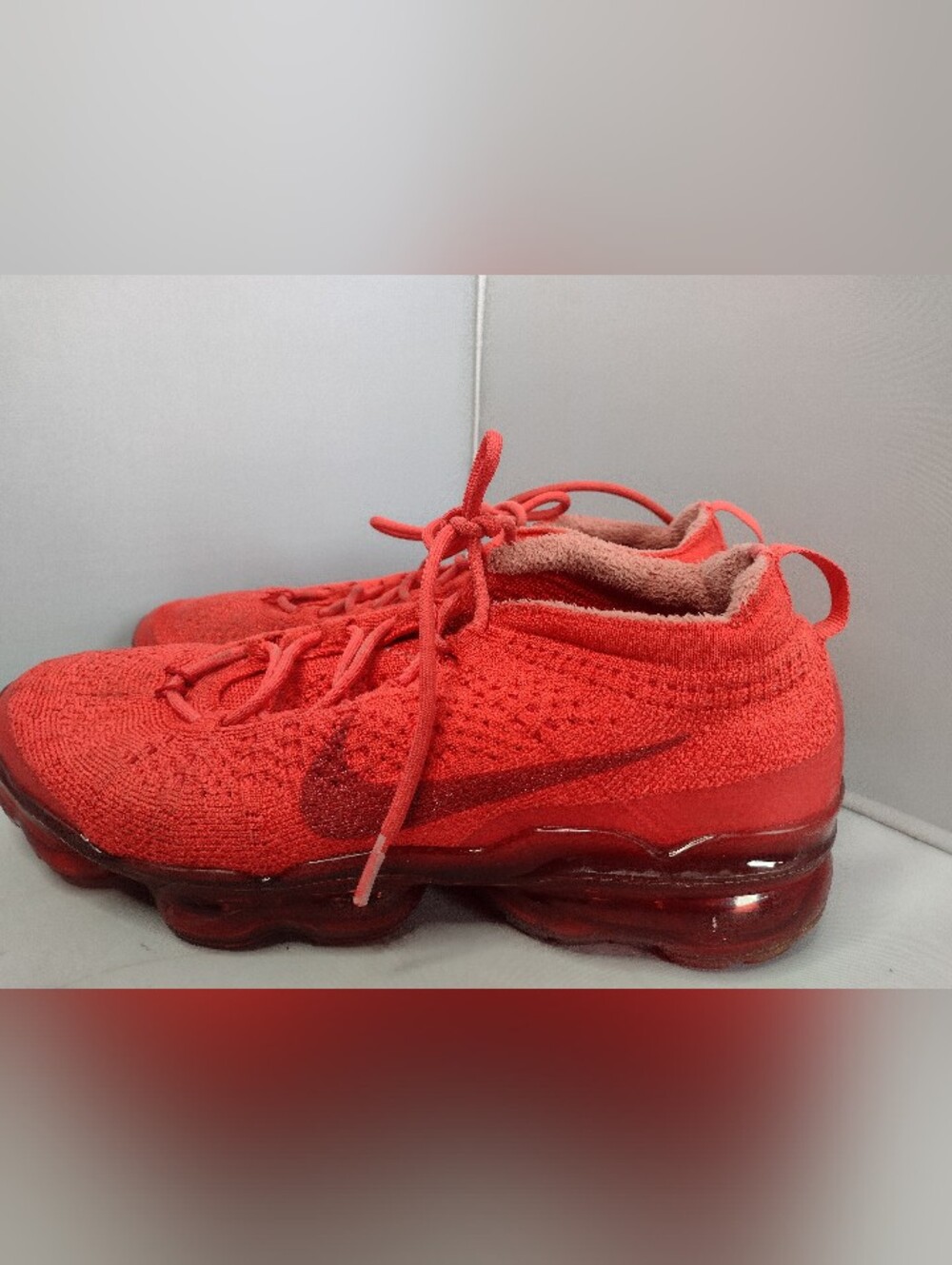 Nike Air Vapormax 2023 Flyknit Track Red Mens Running Shoes 7.5  DV1678-600 A31